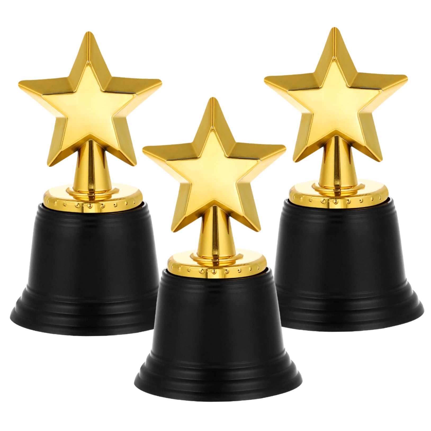 TOYANDONA Plastic Star Trophy Set of 6 - Dazzling Winner Awards for Kids Lightweight Trophy for Sports Events Classroom Celebrations and Party Prizes