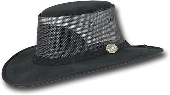 Barmah hats foldaway cooler leather hat Clearance