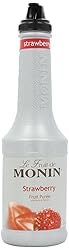 Monin Fruit Puree, Strawberry, 33.8-Ounce Bottles