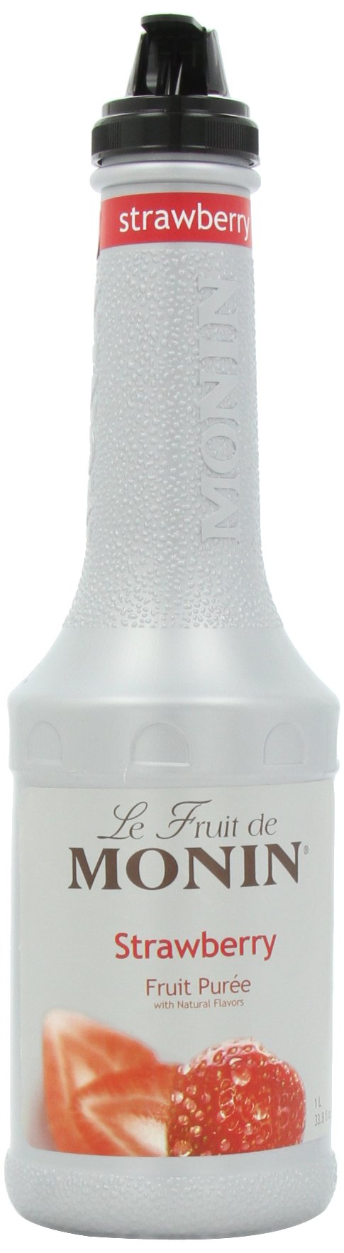 Monin Fruit Puree, Strawberry, 33.8-Ounce Bottles