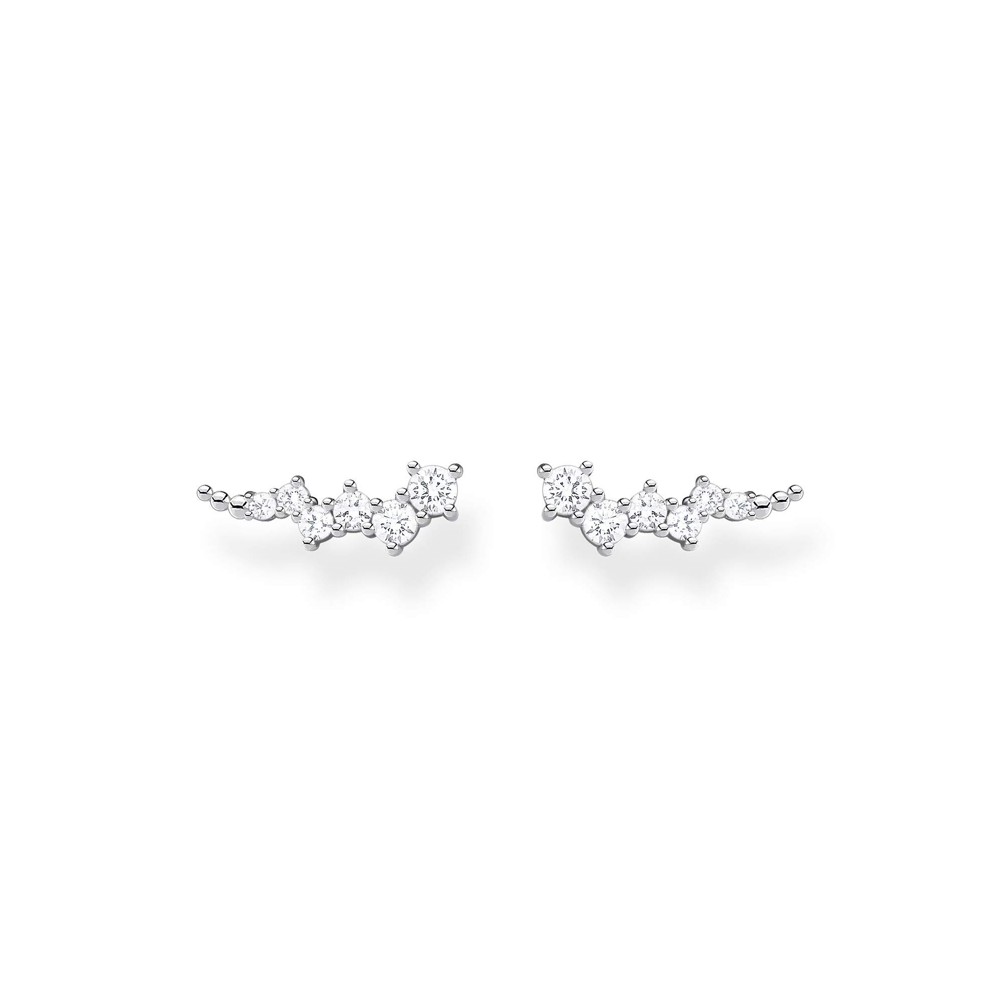 THOMAS SABO Ear climber white stones, silver 925 Sterling Silver