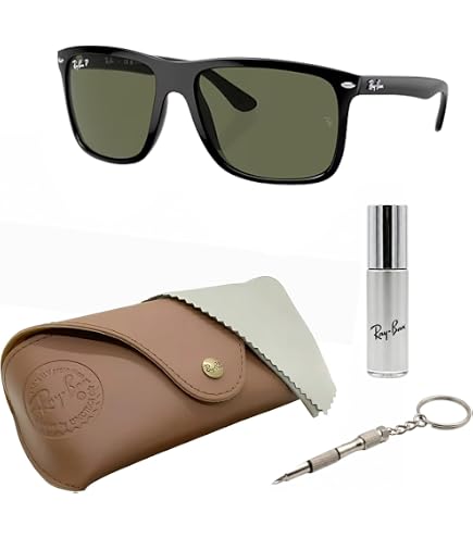 Amazon.com: Ray-Ban RB4547 Boyfriend Two Sunglasses, Black/Clear