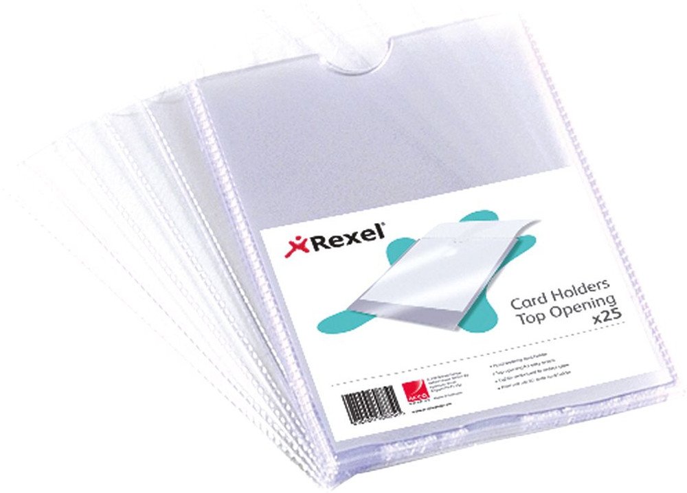 Rexel Card Holders Clear A4 (25 Pack)