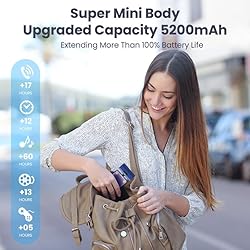 Small Portable Charger for iPhone,5200mAh MFi