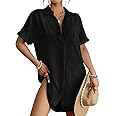 Bsubseach Women Swimsuit Coverup Shirt Dress Button Down Bathing Suit Cover Up Beachwear