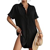 Bsubseach Women Swimsuit Coverup Shirt Dress Button Down Bathing Suit Cover Up Beach Vacation Outfits