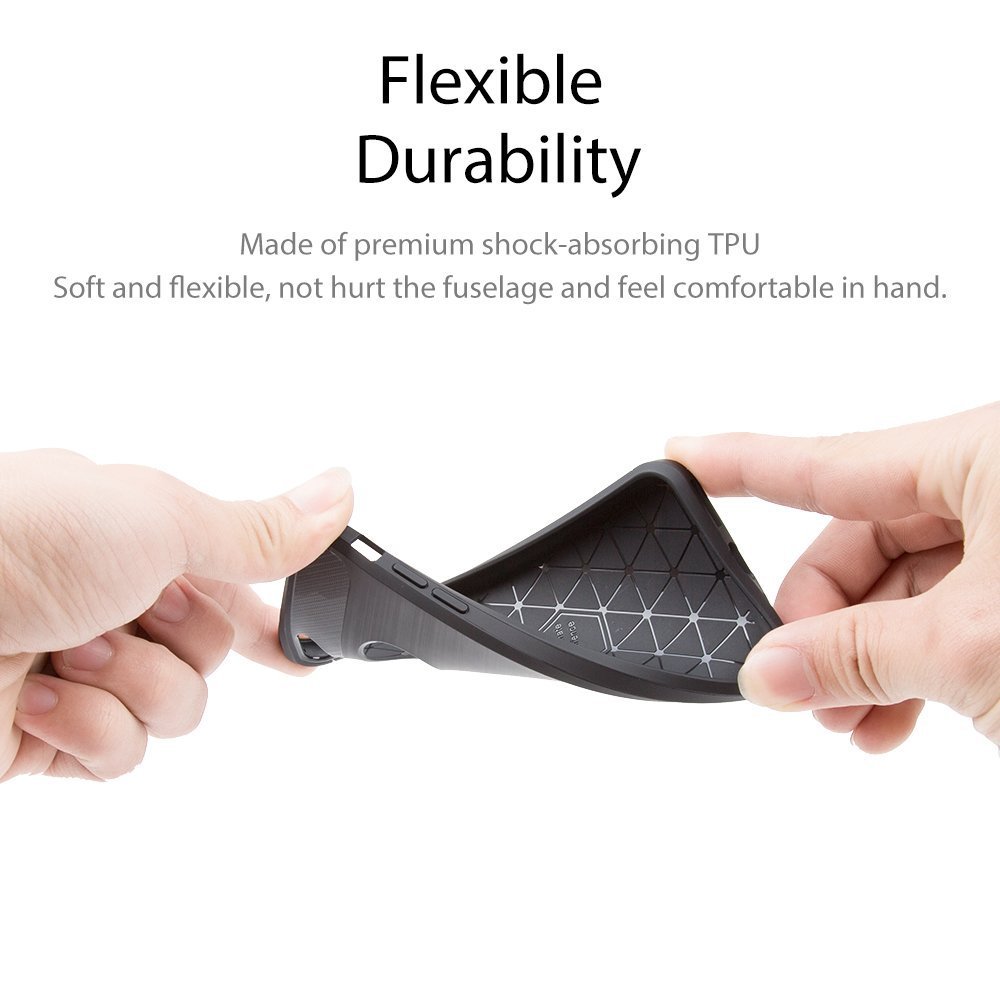 iPhone 7 Plus Case - Shock Proof - TPU Anti-Scratch Protective Case - Elegant Look - Flexible - Soft Touch - Black - Best For Apple iPhone 7 Plus 5.5 Inch (2016)