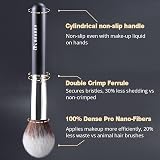 BEAKEY 12 Pcs Makeup Brush Set with 2 Sponges Premium Synthetic Kabuki view 3