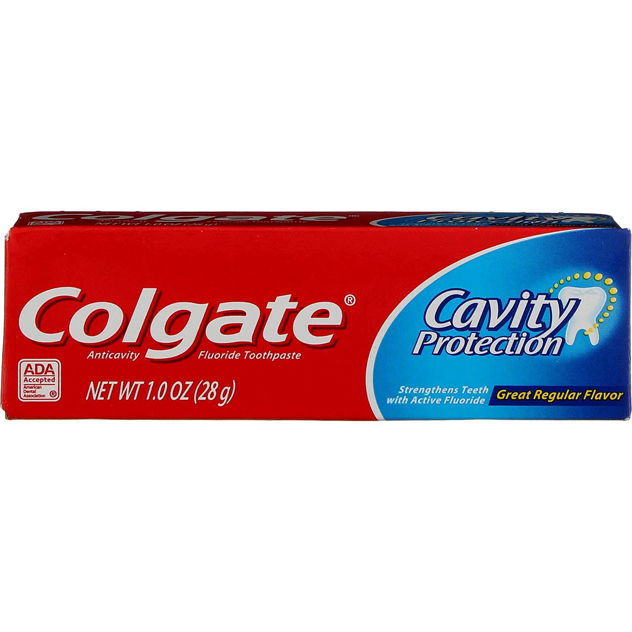 Photo 1 of Colgate Cavity Protection Fluoride Toothpaste, Great Regular Flavor, Travel Size TSA Aproved, 1 Ounce (Pack of 8)