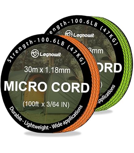 US Ropes Taktische Mikroschnur – 1.18 Mm, 38 M, Geflochtene Nylonschnur Für Camping & Outdoor