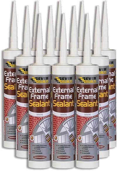 12X Everbuild White Acrylic Frame Sealant 310ml - Internal External Use