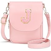 Cozystep Initial Crossbody Bags Toddler Purse for Girls PU Leather Cross Body Bag Handbag Personalized Preppy Teen Girl Gifts