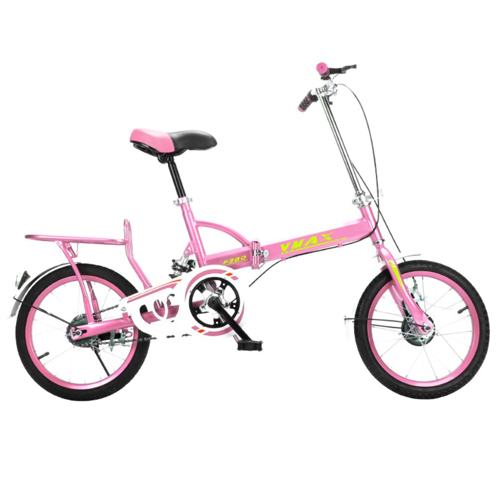 踏みつけ 手書き 葉を集める 自転車 折りたたみ ピンク Kaarunya Org