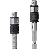 711L 1/4" Hex to Square Drive Socket 2-in-1 Extension Combo – 1PCS Hex End & 1PCS Flat End Adapter – Compatible with Multitoo