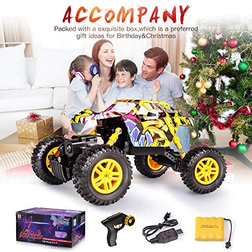 DOUBLE E RC Cars 1: 18 Dual Motors Rechargeable Remote Control Truck 4WD Off Road RC Truck Rock Crawler