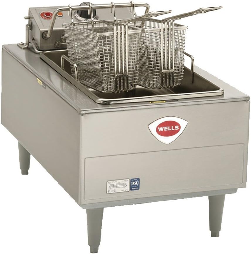 Wells F49 Fryer countertop electric single fry pot 15 lb. fat capacity