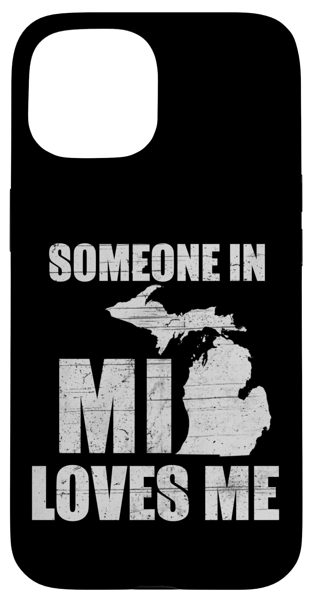 Someone In Michigan Loves Me Retro US State Cool Case for iPhone 15