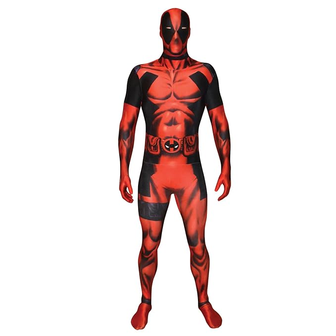 Offizieller Deadpool Morphsuit, Verkleidung, Kostüm - Xlarge - 5'10-6'1 (176cm-185cm)