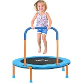 ATIVAFIT 36-Inch Toddler Trampoline with Foam Handle, Foldable Indoor Outdoor Mini Rebounder for Kids Ages 2&ndash;6