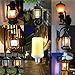 LED Flame Light Bulbs Fire Flashes Emulation Vintage Atmosphere Decorative Lamps 5W E26/E27 Bulbs Simulated Nature Gas Fire in Antique Hurricane Lantern for Home Hotel Bar Etc.