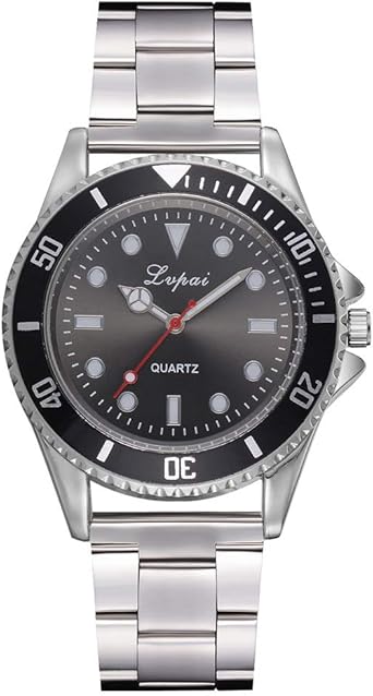 Jinlile Montre Homme De Luxe Casual Quartz Steel Belt Montre Bracelet Analogique Pas Cher La Mode Decontractee Vetement Accessoire Bijoux Simple Cadeau Sport Chic Noir Amazon Fr Montres