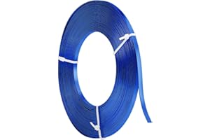 NBEADS 32.8 Feet Flat Aluminum Wire, 5mm Wide Jewelry Making Wire Bendable Metal Craft Wire for Bezel, Sculpting, Armature, Jewelry Making, Royal Blue