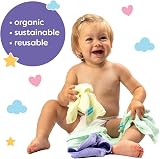Little Gubbins 6 Bamboo Wash Cloths 25x25cm 100% Natural Baby Towels view 6