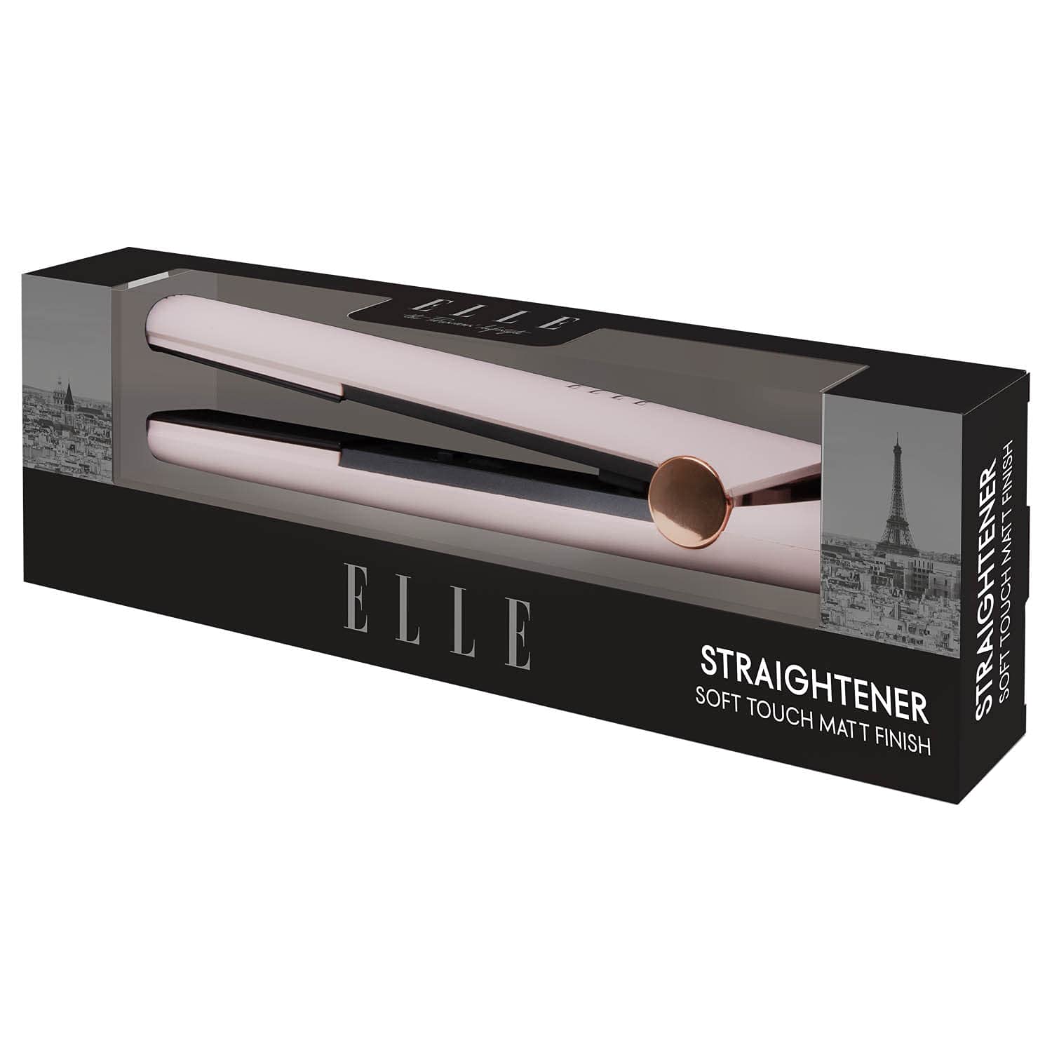 ELLE Hair Straightener Soft Touch Matt Finish - The Parisian Lifestyle, for Smooth Professional Long Lasting Results
