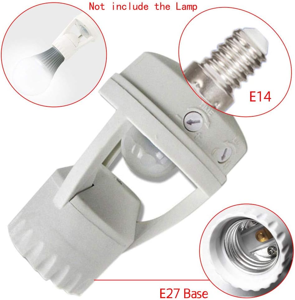 60.0W E27 blanc E27/E14/B22 à vis ampoule lampe support LED PIR