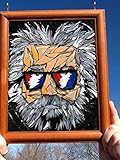 Stained Glass Jerry Garcia Window Art Sun Catcher, Grateful Dead