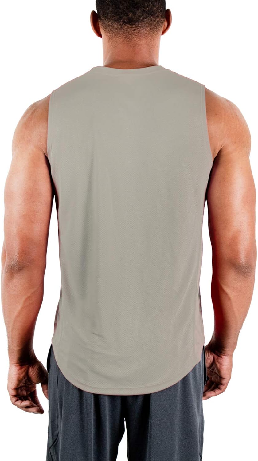 DEVOPS 3 Pack Men's Muscle Shirts Sleeveless Dri Fit Gym Workout Tank Top: Clothing
