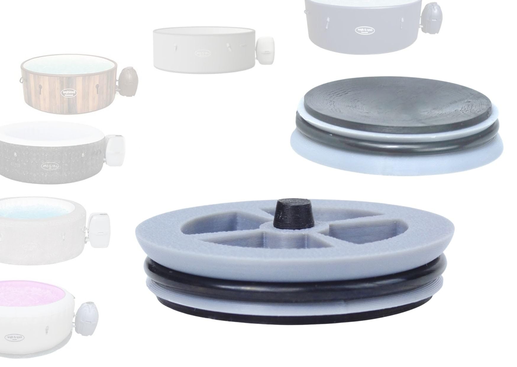 Clip On Non-Return Valve for The A Connection, Compatible with Lay Z Spa Easily Installed, fits Air Jet and Hydro Jet Models.