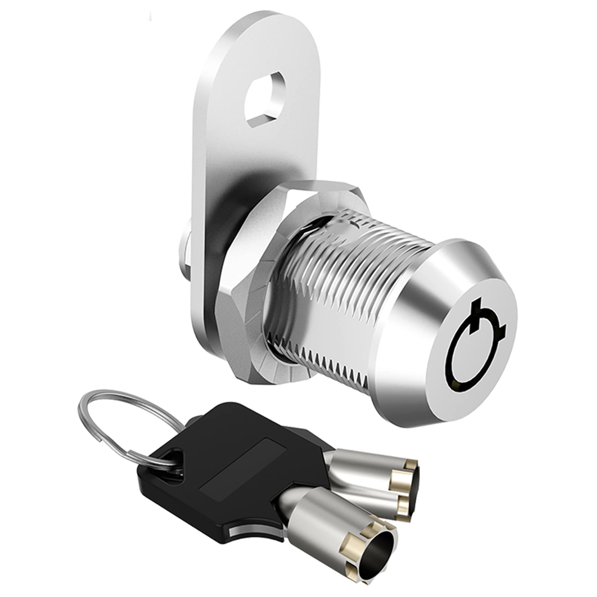 RV Storage Cam Lock 5/8" Keyed Alike - Cabinet and Compartment Lock With Keys for Storage Door Toolbox - Zinc Alloy - 1 Pack