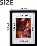 EGOFINE 12x9 Black Wood Photo Frames Set of 4 with Acrylic Glass view 3