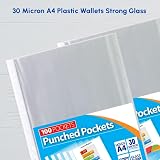 1ABOVE 30 Micron A4 Glass Clear Plastic Wallets 500 Pack view 6