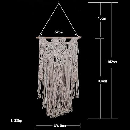Amazon Com Boho Chic Decor Handmade Macrame Tassel Wall
