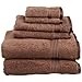 Superior Egyptian Cotton 6-Piece Towel Set, Bathroom Essentials, Towels For Bathroom, Apartment, Airbnb, Guest Bath, Face, Hand, Bath Towels, Washcloths, Absorbent, Fast Drying, Mocha