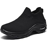 Women's Walking Shoes Sock Sneakers - Mesh Slip On Air Cushion Lady Girls Modern Jazz Dance Easy Shoes Platform Loafers