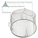 Best Utensils Stainless Steel Deep Fry Basket Round Wire Mesh Fruit Strainer With Resting Feet and Long Handle Frying Cooking Tool Food Presentation Tableware, 5.7 Quart
