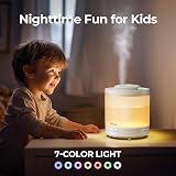Homvana H103 Humidifier 1.5 L Top-Fill 3-in-1 Night Light Auto Mode view 4