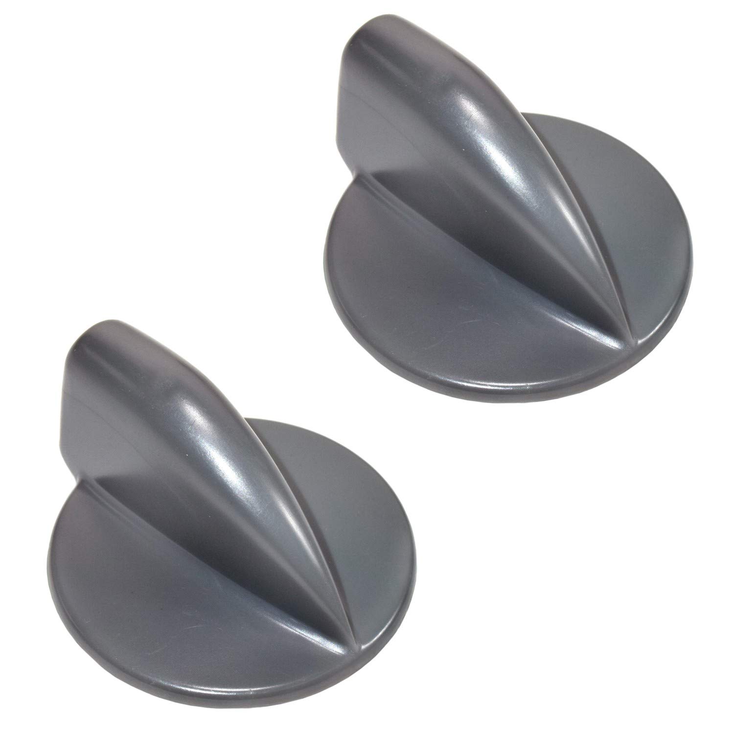 HQRP 2-Pack Gray Duet Washer Dryer Control Knob Replacement for Whirlpool Kenmore 8182050 WP8182050 AP3181683 AP6011755 1017594 3980094 46197020742 AH885408 EA885408 PS11744954 plus HQRP Coaster