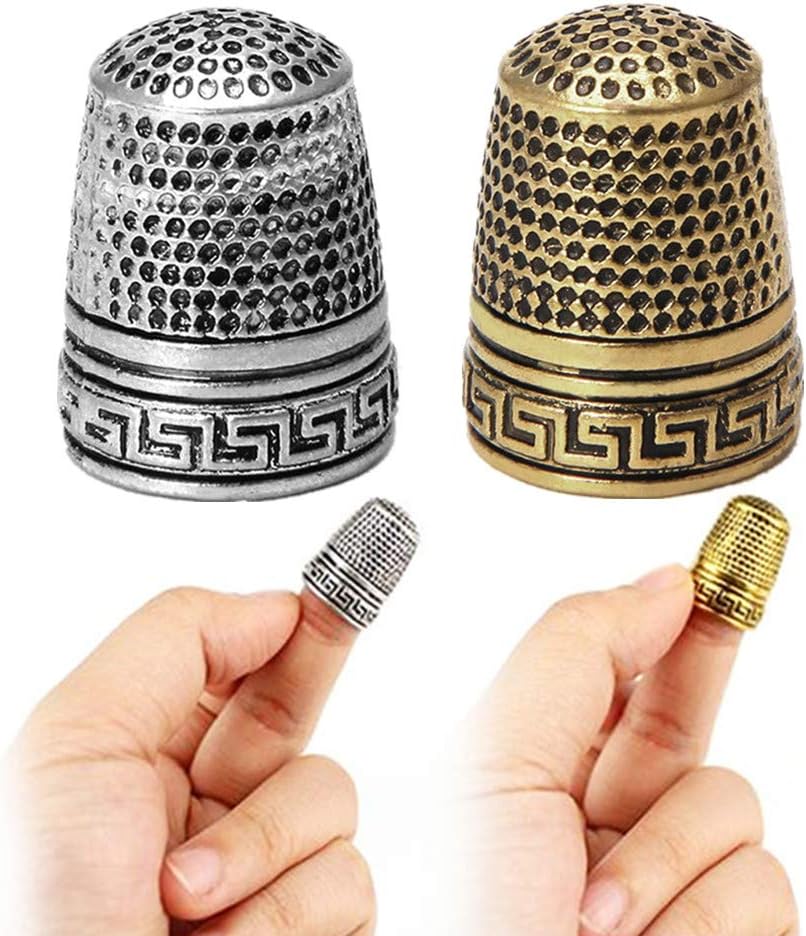 Sewing Thimble, 2 Pieces Stainless Steel Sewing Tailor