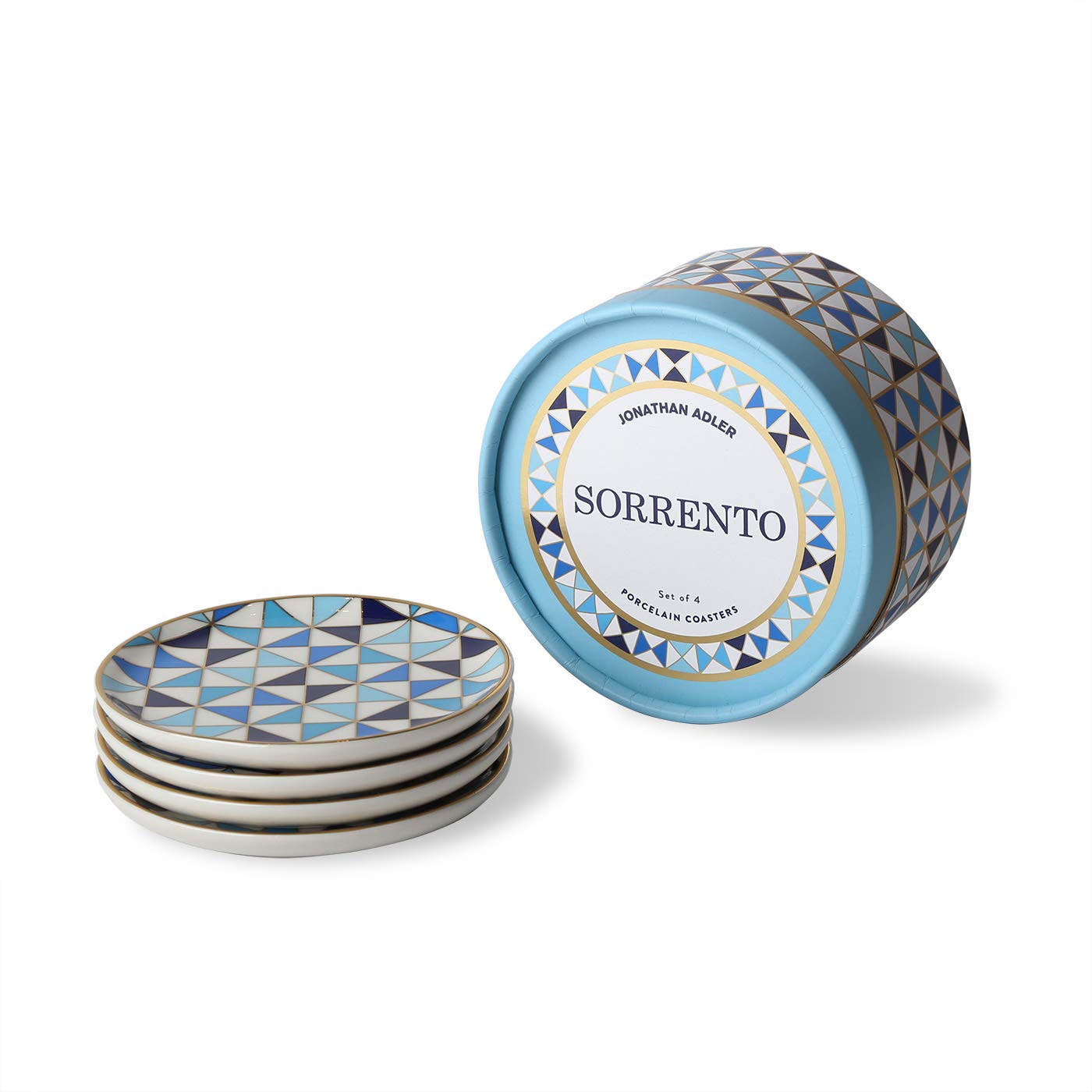 Jonathan Adler Sorrento Coaster, One Size, Blue