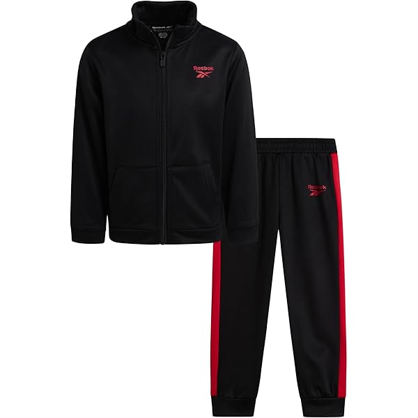 Amazon.com: Reebok Boys Tracksuit Set - 2 Piece Athletic Tricot