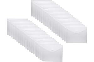 YESSART 8.5 x 11 Clear Letter Sized Plastic Envelopes Document File Storage Holder 40 Pack Hook Loop Closure