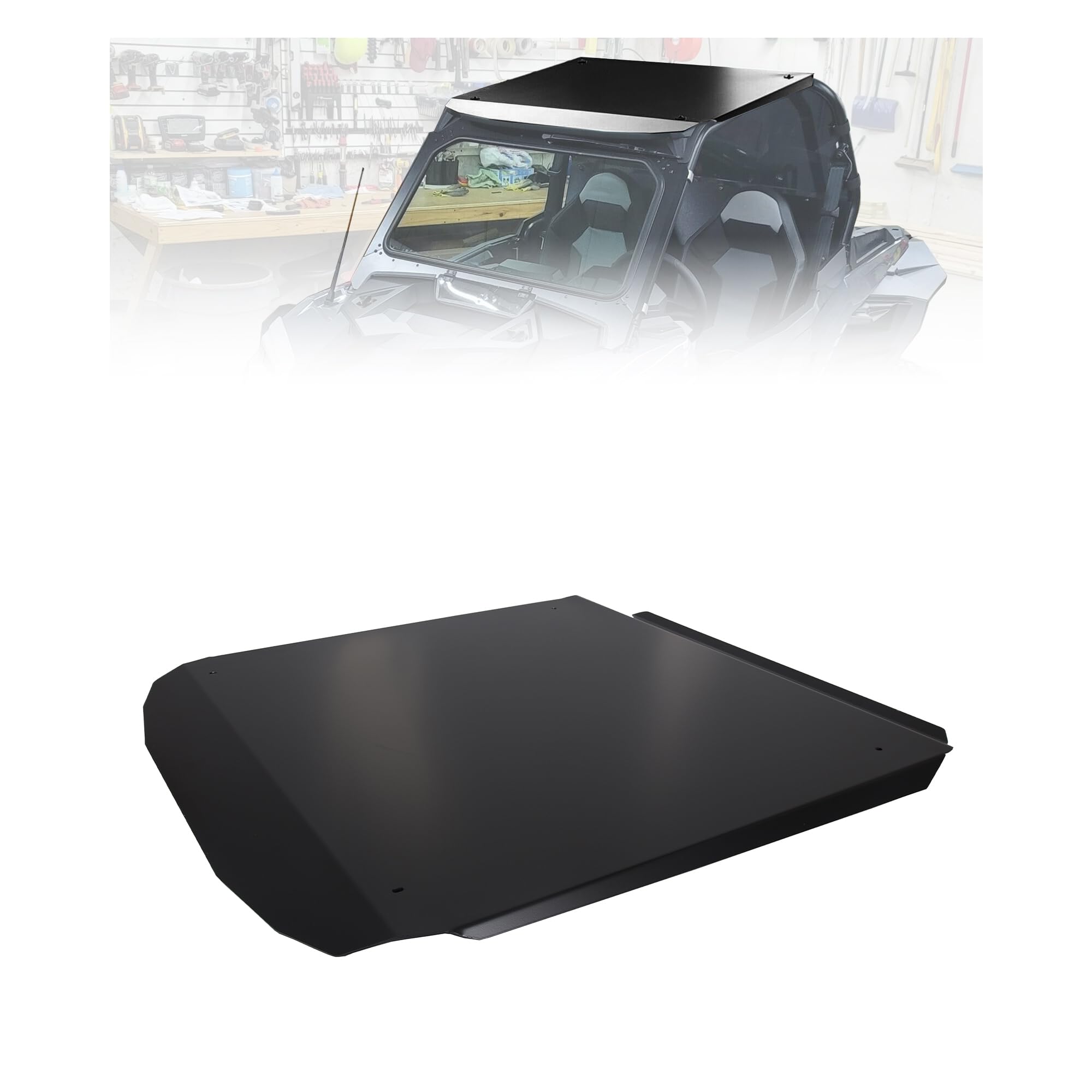 Photo 1 of ECOTRIC Aluminum Hard Roof Top Compatible with 2014-2023 Polaris RZR 900/1000 / Turbo/XP 1000 2 Seater (NOT Compatible with Turbo S)