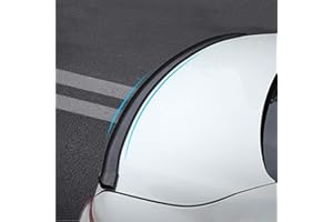 SXLOFTY Car Trunk Spoiler Roof Lip Kit,Universal 59 inches Black Pattern Rear Wing Decorative Strip, Spoiler Free-Punching Rubber Lip Sticker, Suitable for Tailgate, Roof, Bumper Scratch Protection (Black)