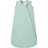 HEDSYOUHH Baby Sleep Sack for Babies and Toddlers, 0.5 Tog Sleeping Bags with 2 Zippers, Baby Wearable Blanket for Newborn Infant, Green, M