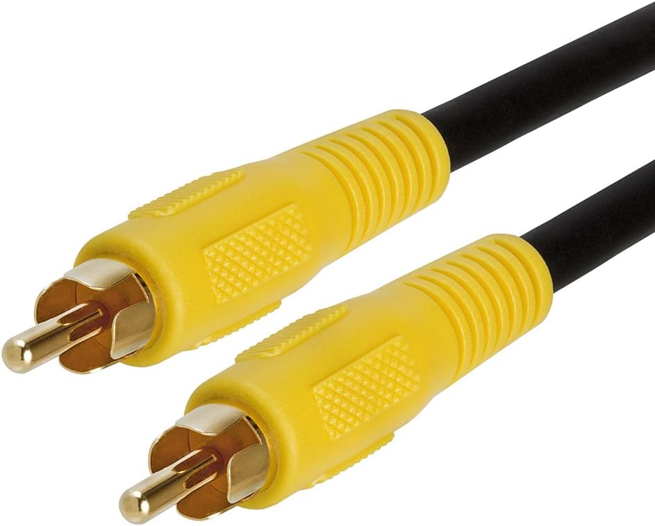 Cmple - 3FT RCA Subwoofer Cable (1 RCA Male to 1 RCA Male Composite Audio/Video Cord) S/PDIF Coaxial Cable, Digital AUD: Home Audio & Theater