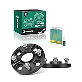 YHTAUTO 4x100mm Hubcentric Wheel Spacers 15mm Fits Dodge Charger, Chevrolet Cobalt, Chrysler, Saturn, Pontiac, Geo Models, Forged Tire Spacers 15mm with M12x1.5 Studs 57.1mm Hub Bore 2PCS, Black